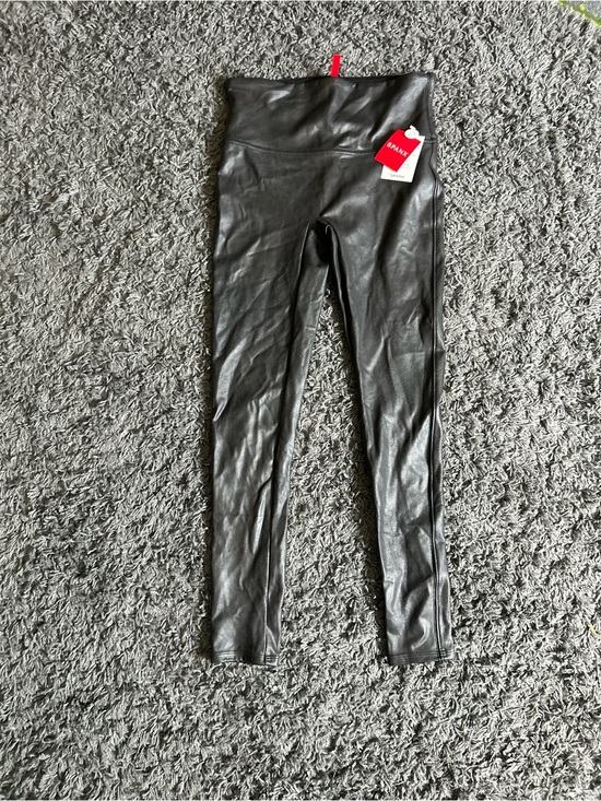 SPANX Pants - SPANX women Faux Leather High-Waist Leggings - Black